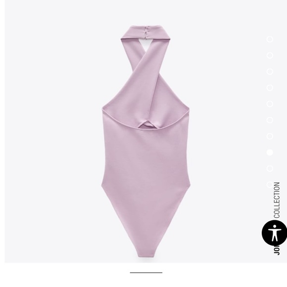 purple mauve halter one piece bodysuit - Picture 9 of 12